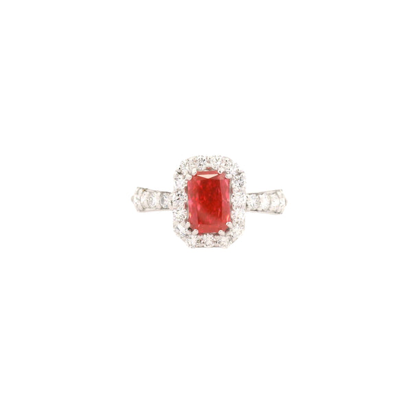 1.75 Carats Pink Lab Grown Diamond 14K Gold Ring