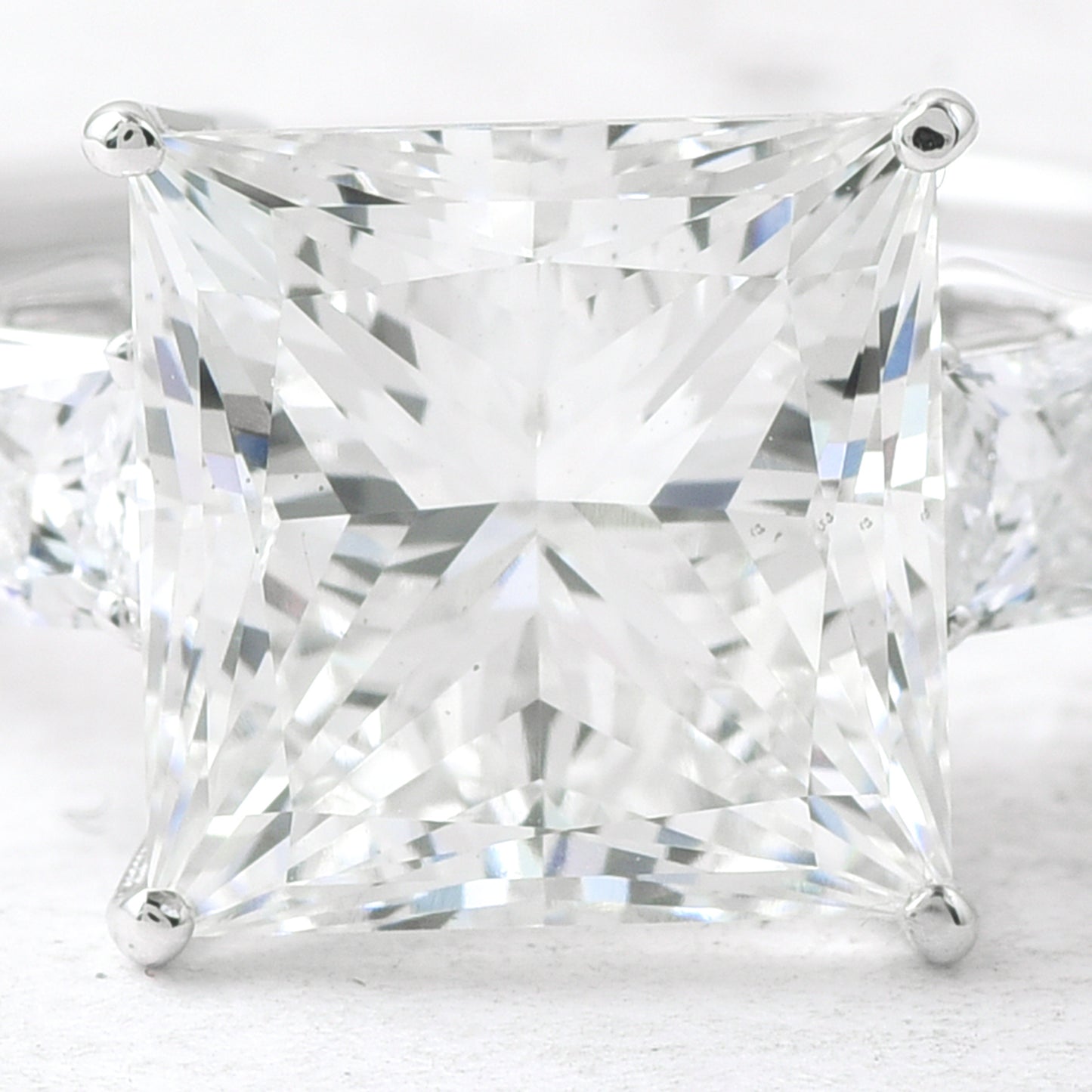 4.83 Ct Square Lab Grown Diamond 14K Gold Ring