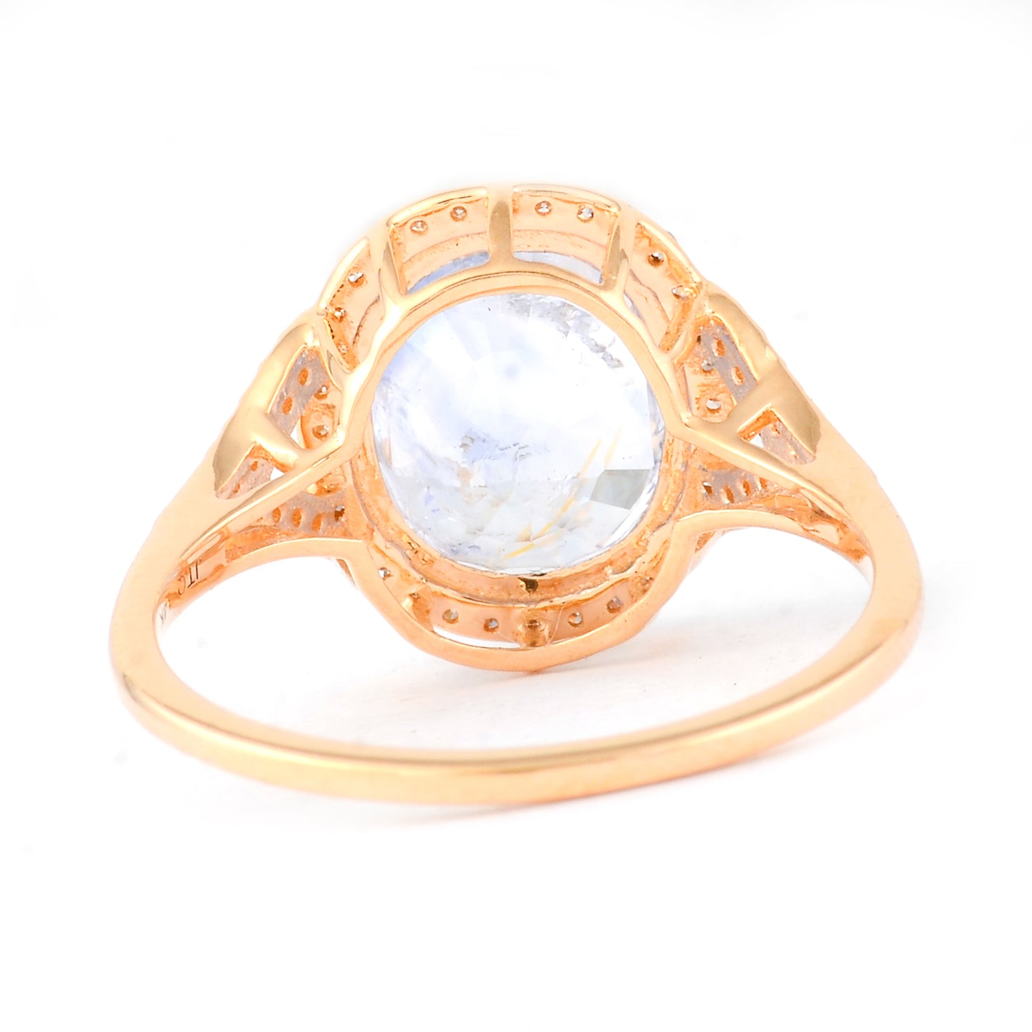 4.68 Ct Oval Mixed Cut Natural Sapphire 14K Gold Ring
