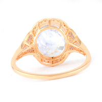 4.68 Ct Oval Mixed Cut Natural Sapphire 14K Gold Ring