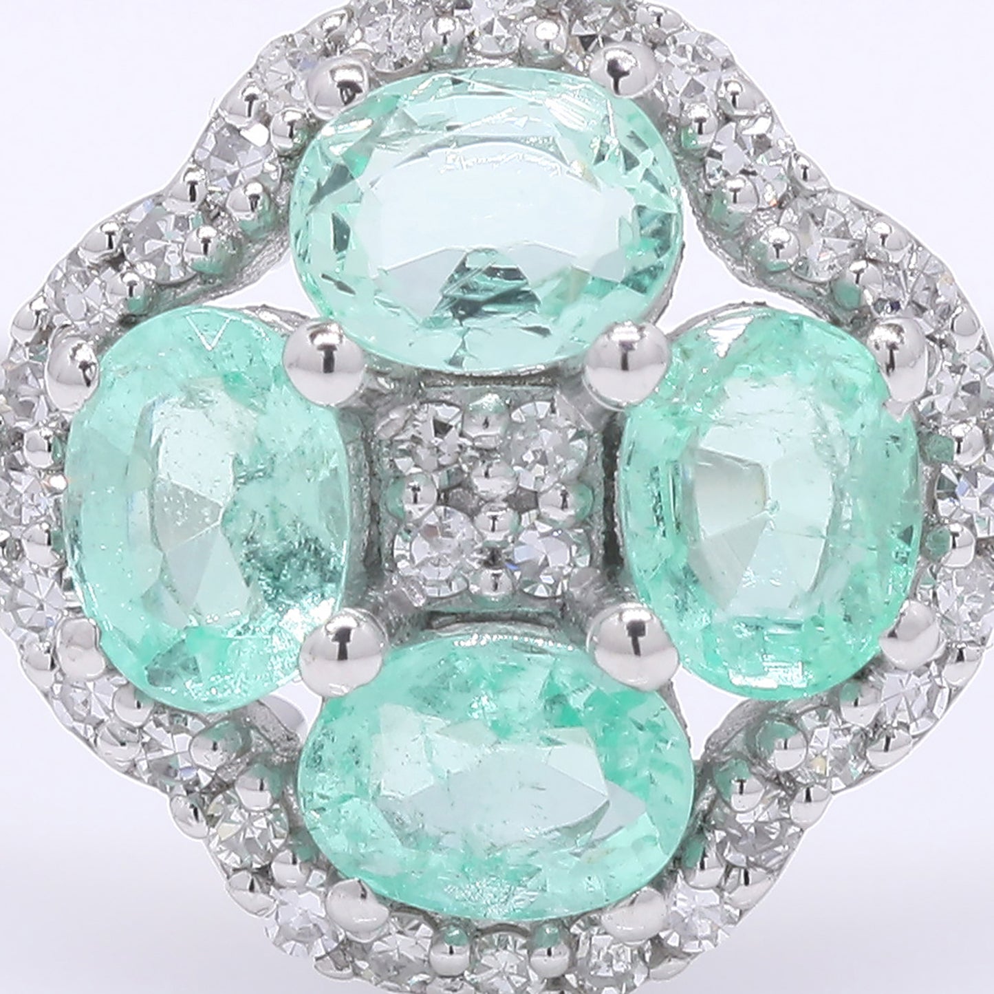0.78 Ct Oval Mixed Cut Natural Emerald 950 Platinum Ring