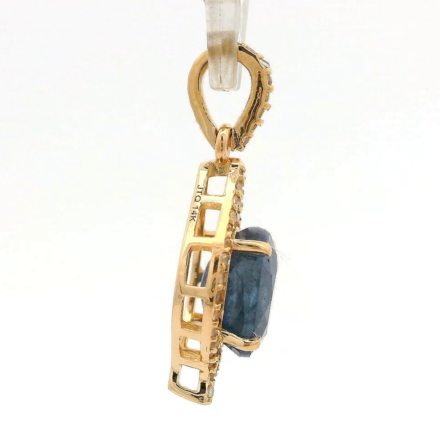 2.13 Ct Oval Sapphire 14K Gold Pendant