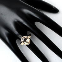 2.73 Ct Oval Mixed Cut Natural Plagioclase Feldspar Sunstone 14K Gold Ring