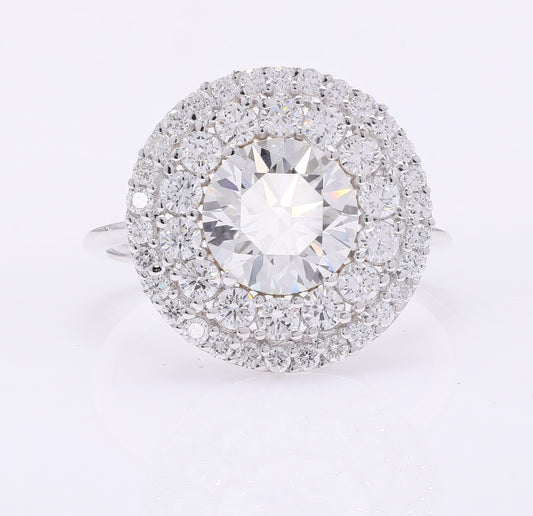 3.26 Carats Lab Grown Diamond 14K Gold Ring