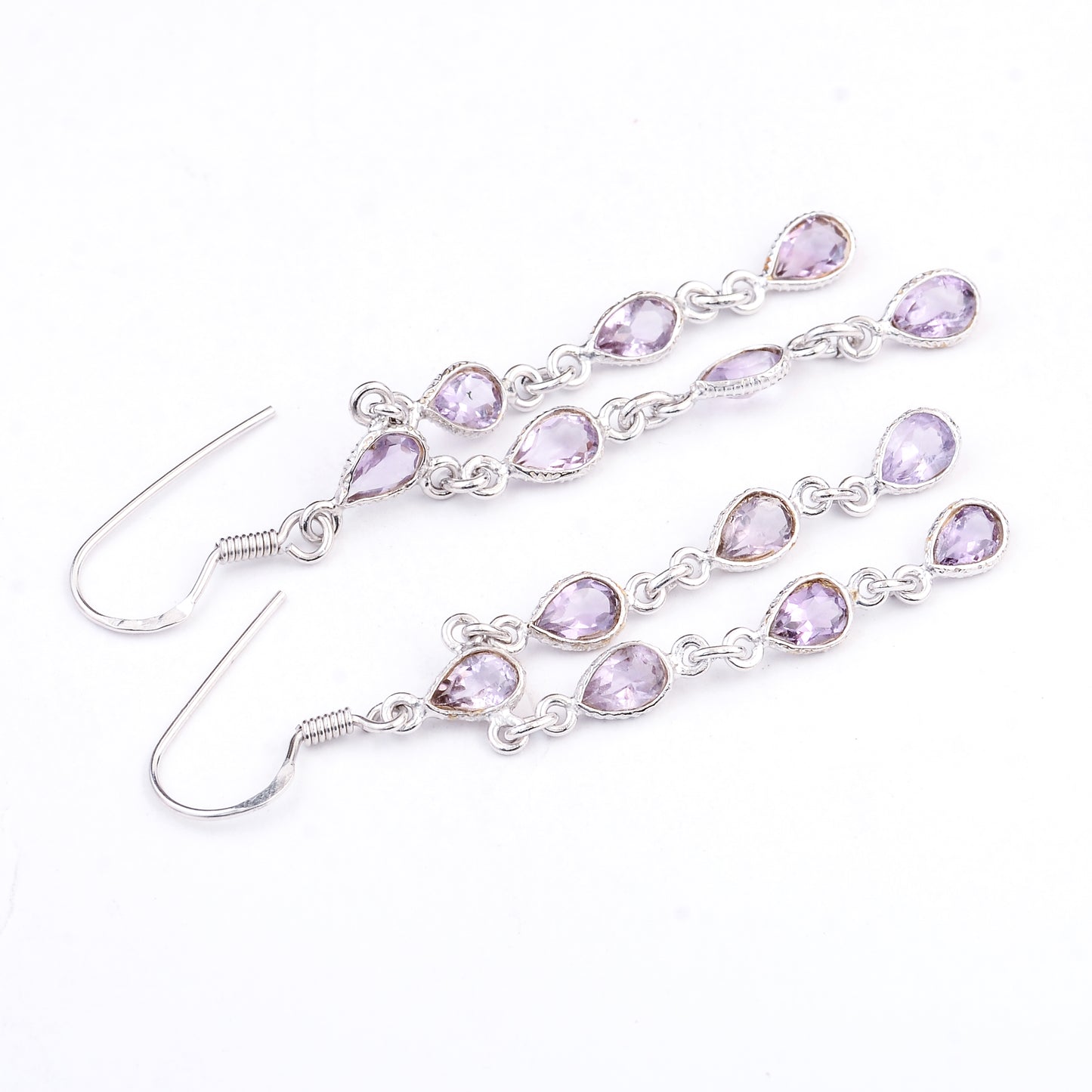 9.55 Ct Amethyst 925 Sterling Silver Earrings