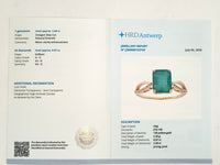 2.63 Ct Octagon Step Cut Natural Emerald 14K Gold Ring