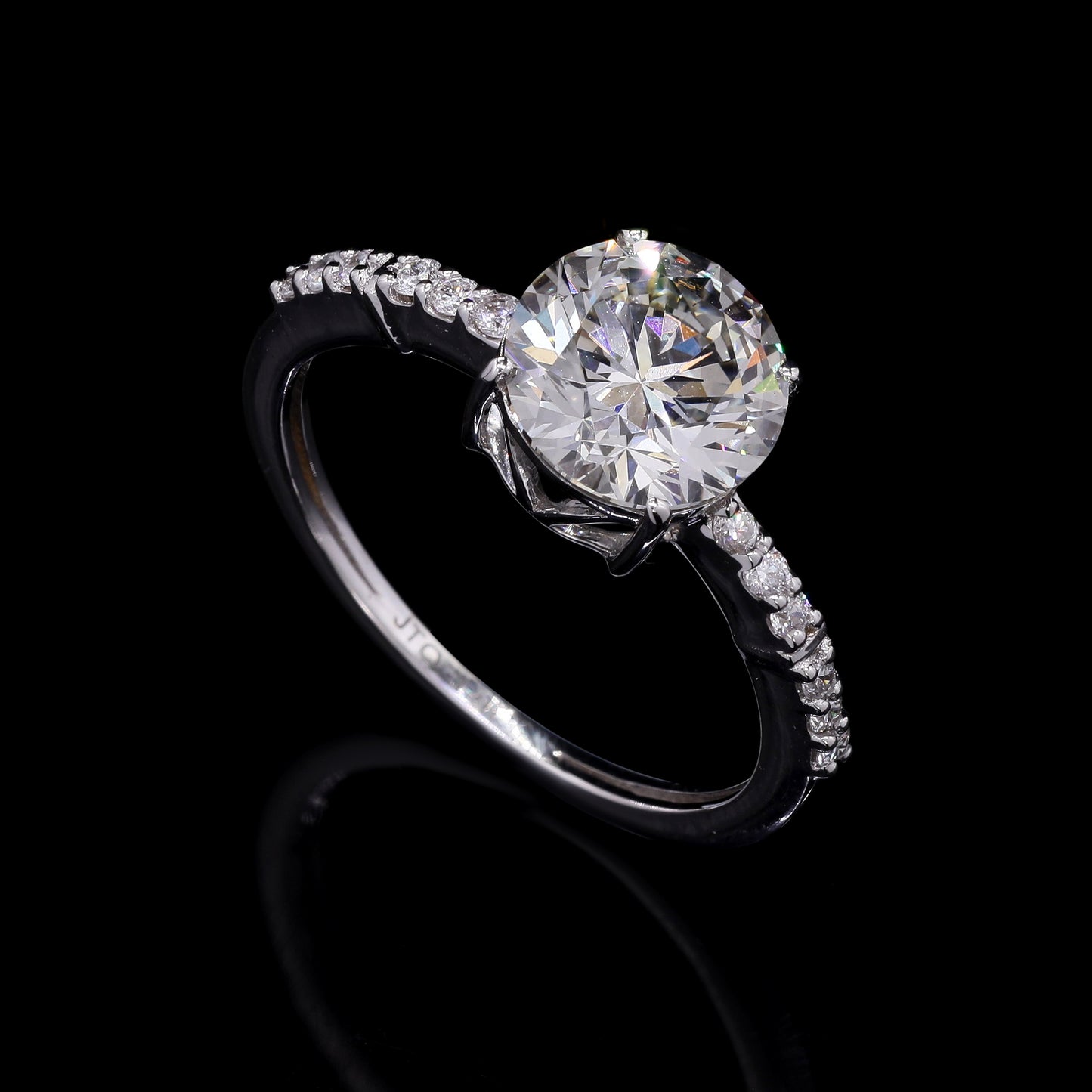 2.25 Carats Lab Grown Diamond 14K Gold Ring