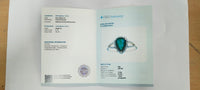 1.48 Ct Pear Mixed Cut Natural Emerald 14K Gold Ring
