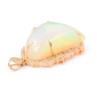 19.78 Ct Fancy Natural Opal 14K Gold Pendant