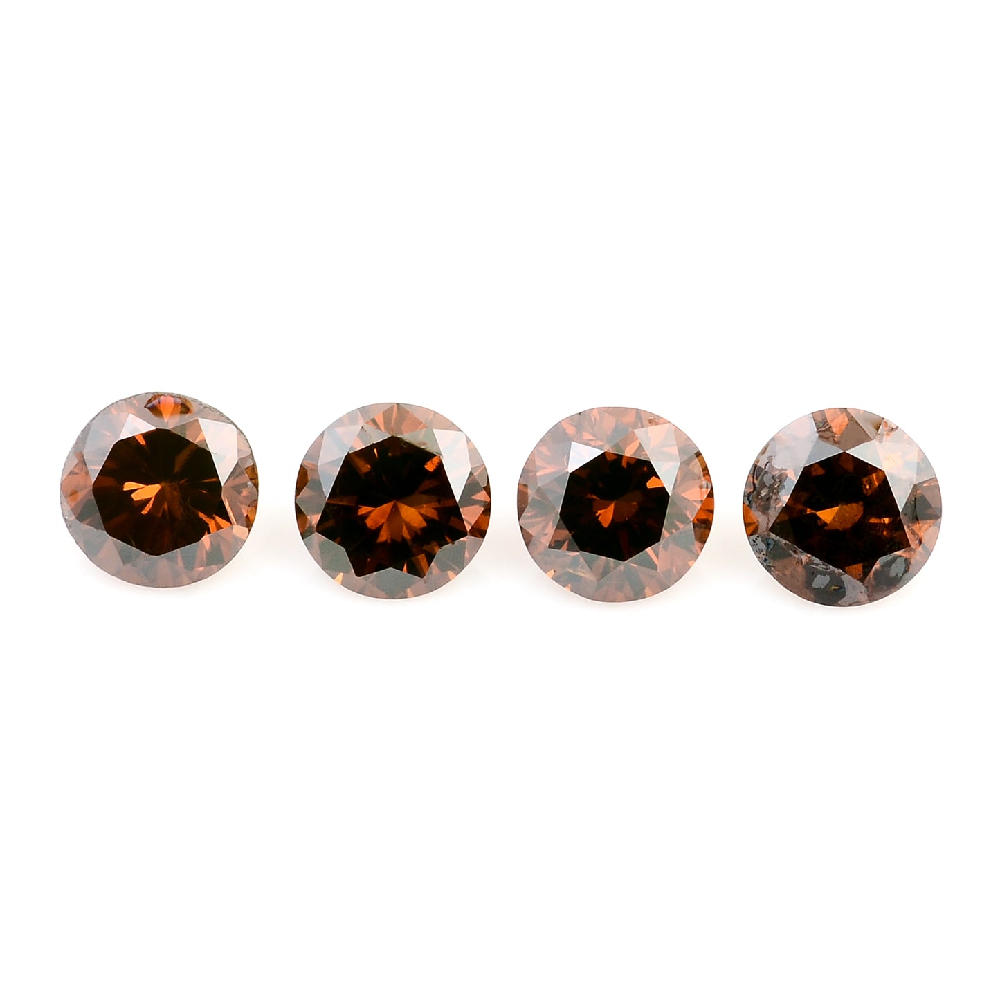 0.56 Red Diamond Round Loose Gemstone