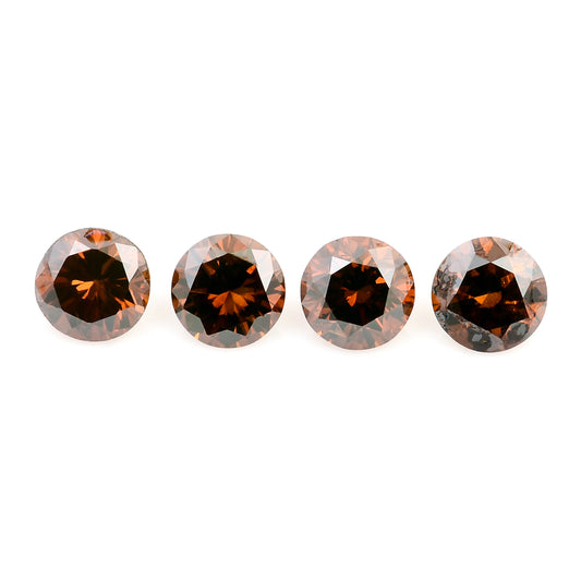 0.56 Red Diamond Round Loose Gemstone