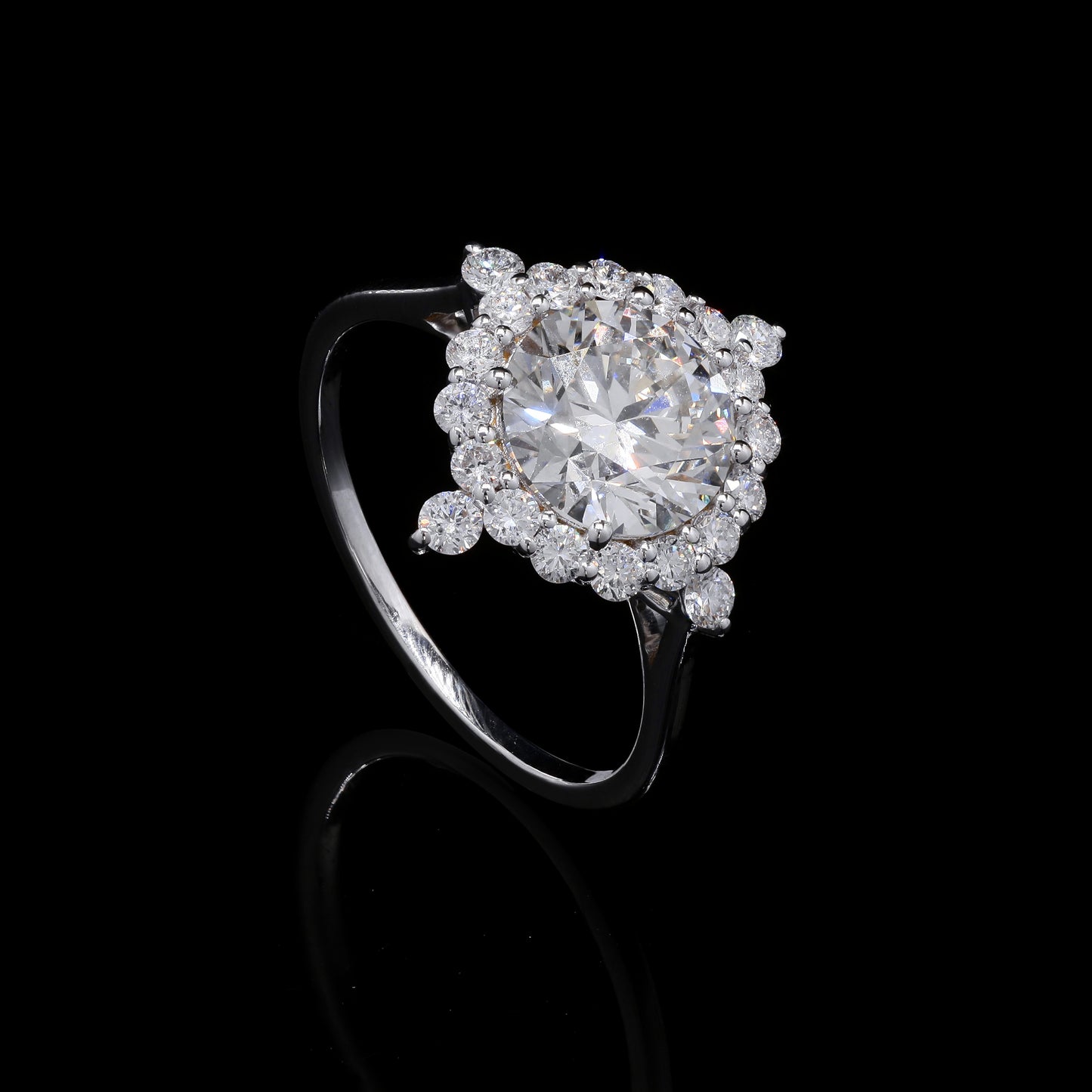 2.57 Carats Lab Grown Diamond 14K Gold Ring