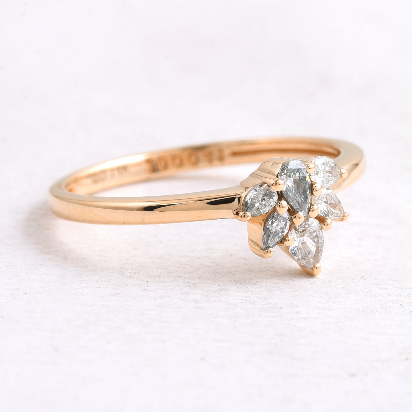 0.30 Ct Pear Diamond 14K Gold Ring