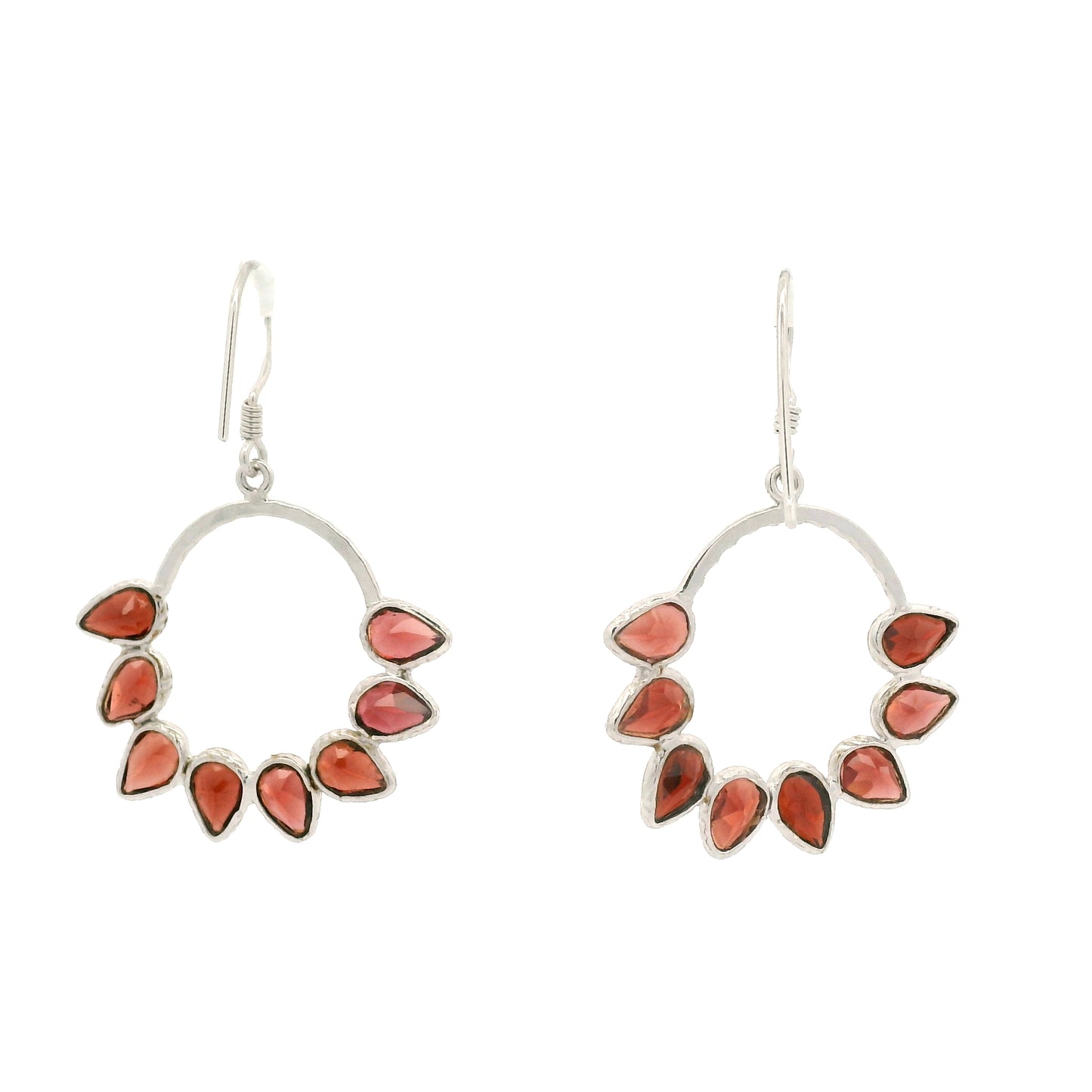 8.45 Ct Garnet 925 Sterling Silver Earrings