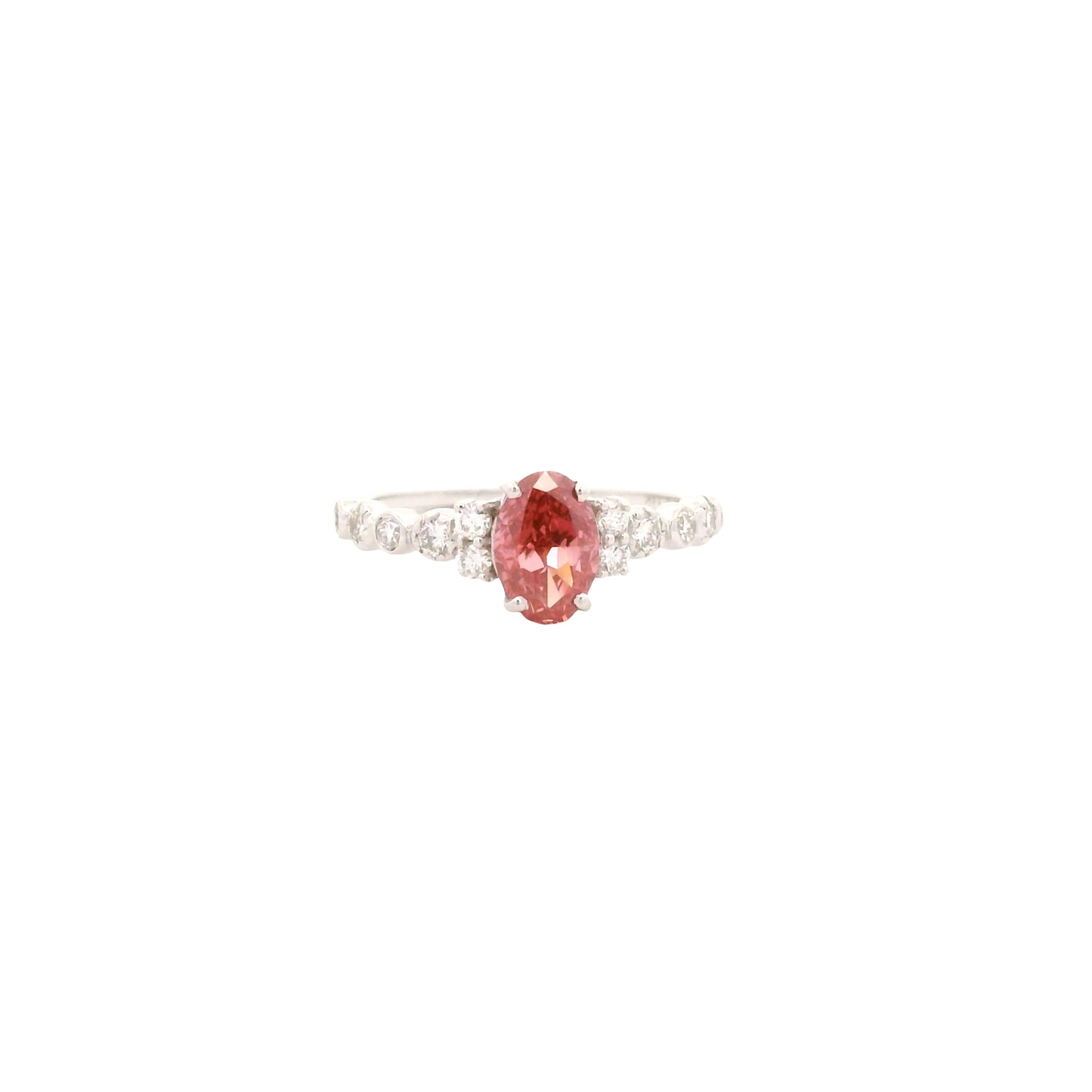 1.33 Carats Pink Lab Grown Diamond 14K Gold Ring