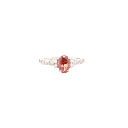1.33 Carats Pink Lab Grown Diamond 14K Gold Ring
