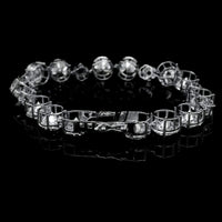 30.39 Ct Round Lab Grown Diamond 14K Gold Bracelet
