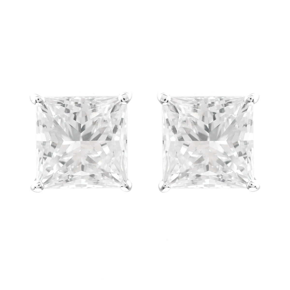 2.90 Carats Lab Grown Diamond 14K Gold Earrings