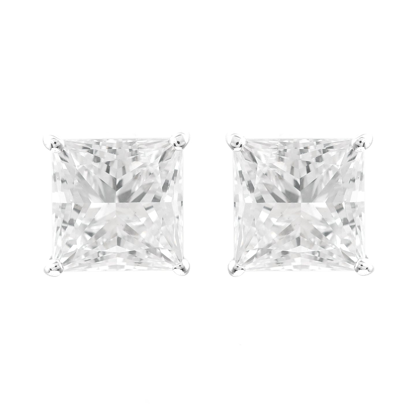 2.90 Carats Lab Grown Diamond 14K Gold Earrings