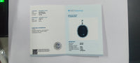 12.08 Ct Oval Mixed Cut Natural Sapphire 14K Gold Pendant