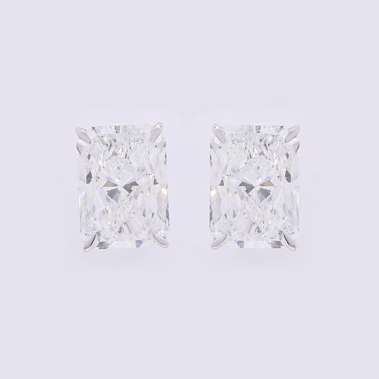 3.83 Carats Lab Grown Diamond 14K Gold Earrings