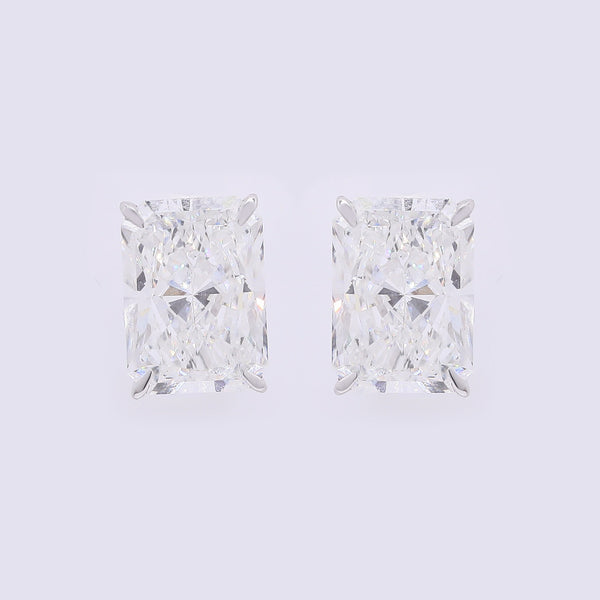 3.83 Carats Lab Grown Diamond 14K Gold Earrings