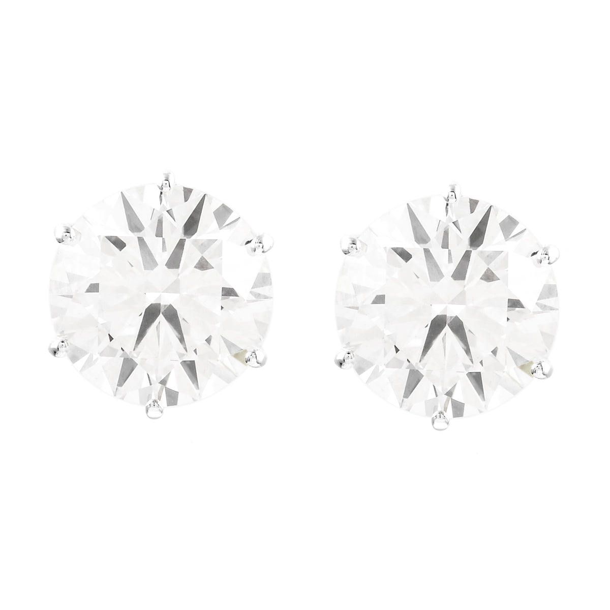 5.72 Carats Lab Grown Diamond 14K Gold Earrings