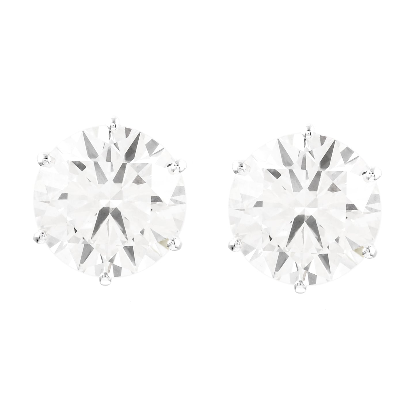 5.72 Carats Lab Grown Diamond 14K Gold Earrings