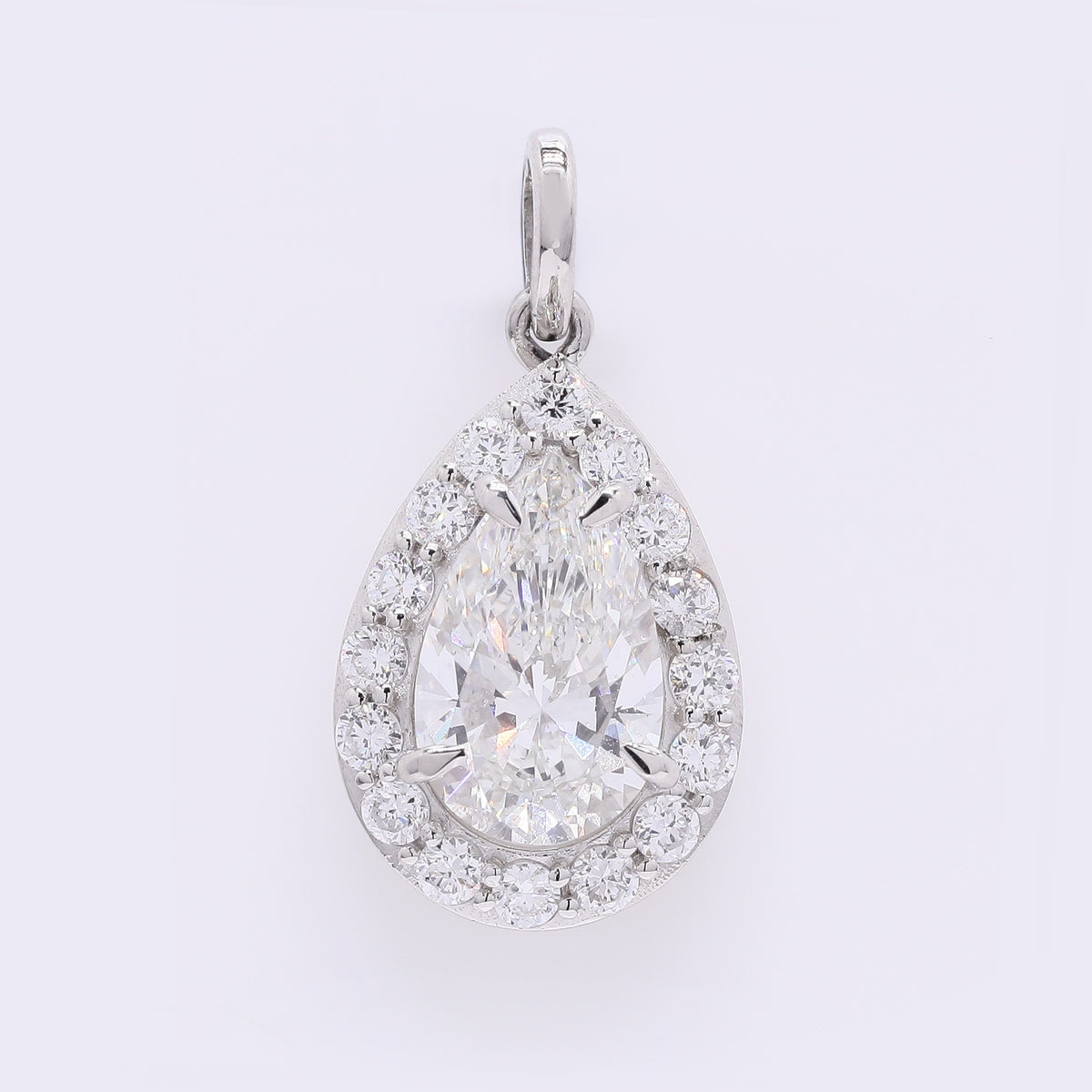 2.45 Carats Lab Grown Diamond 950 Platinum Pendant