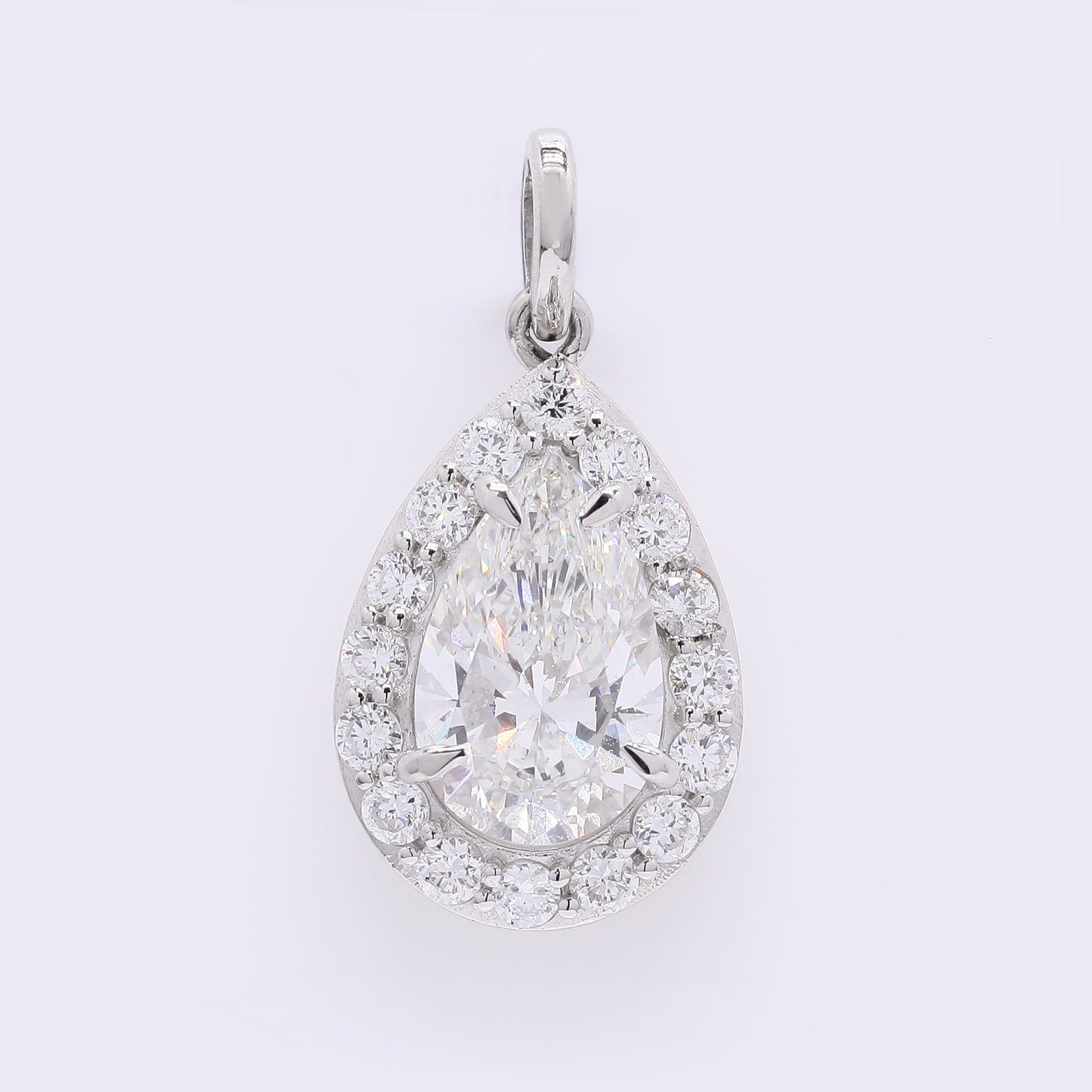 2.45 Carats Lab Grown Diamond 950 Platinum Pendant