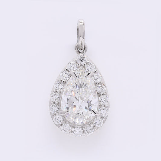 2.45 Carats Lab Grown Diamond 950 Platinum Pendant