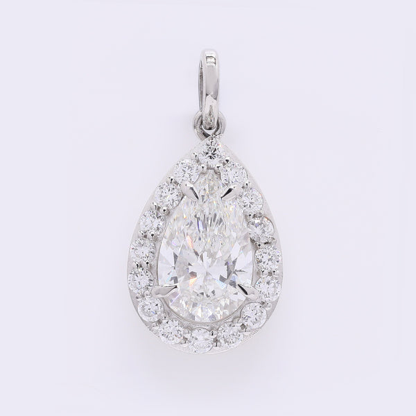 2.45 Carats Lab Grown Diamond 950 Platinum Pendant