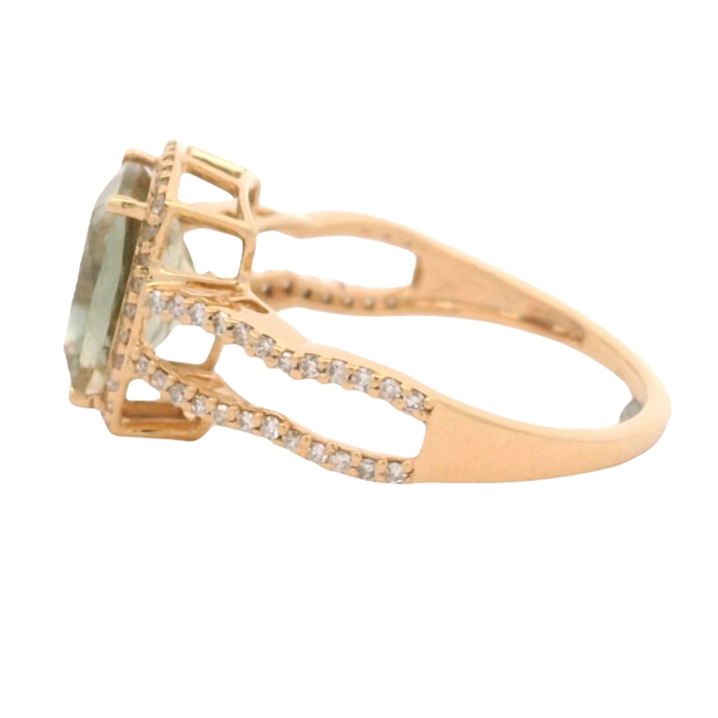 2.39 Ct Cushion Oregon Sunstone 14K Gold Ring