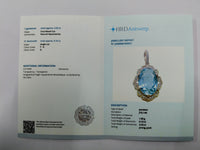 2.62 Ct Oval Mixed Cut Natural Aquamarine 14K Gold Pendant