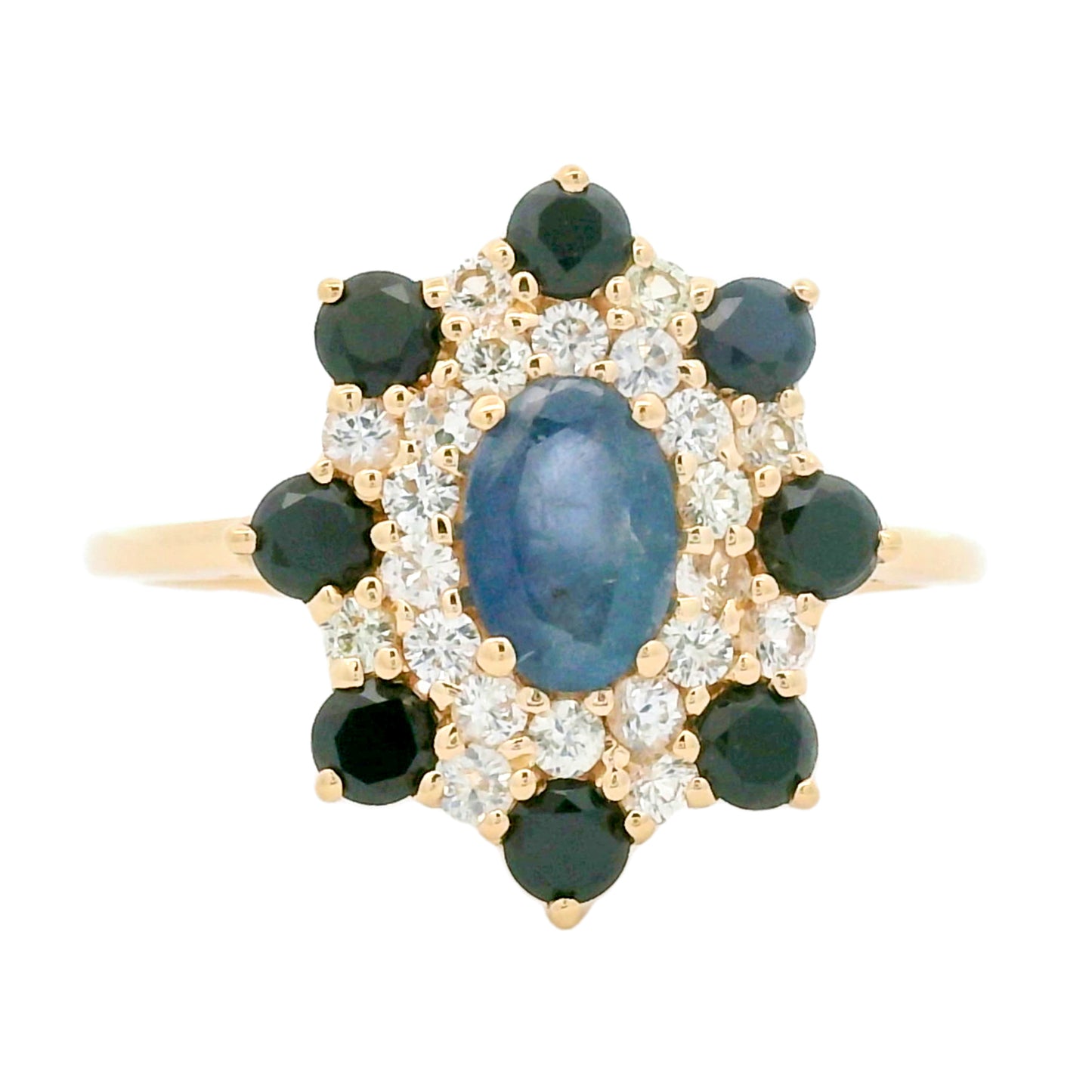 2.48 Ct Oval Sapphire 14K Gold Ring