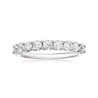1.08 ct. t.w. Moissanite Ring in Sterling Silver. Size 9