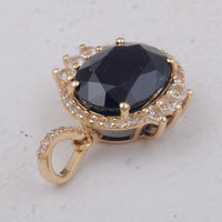 4.31 Ct Oval Sapphire 9K Gold Pendant