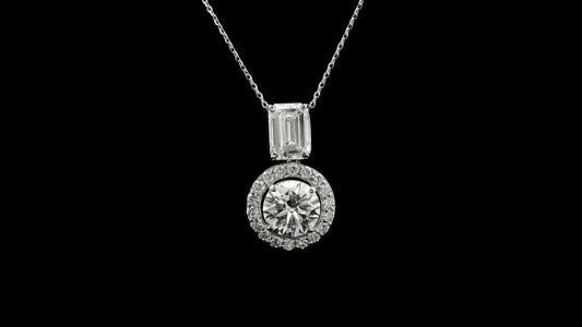 4.10 Carats Lab Grown Diamond 14K Gold Pendant