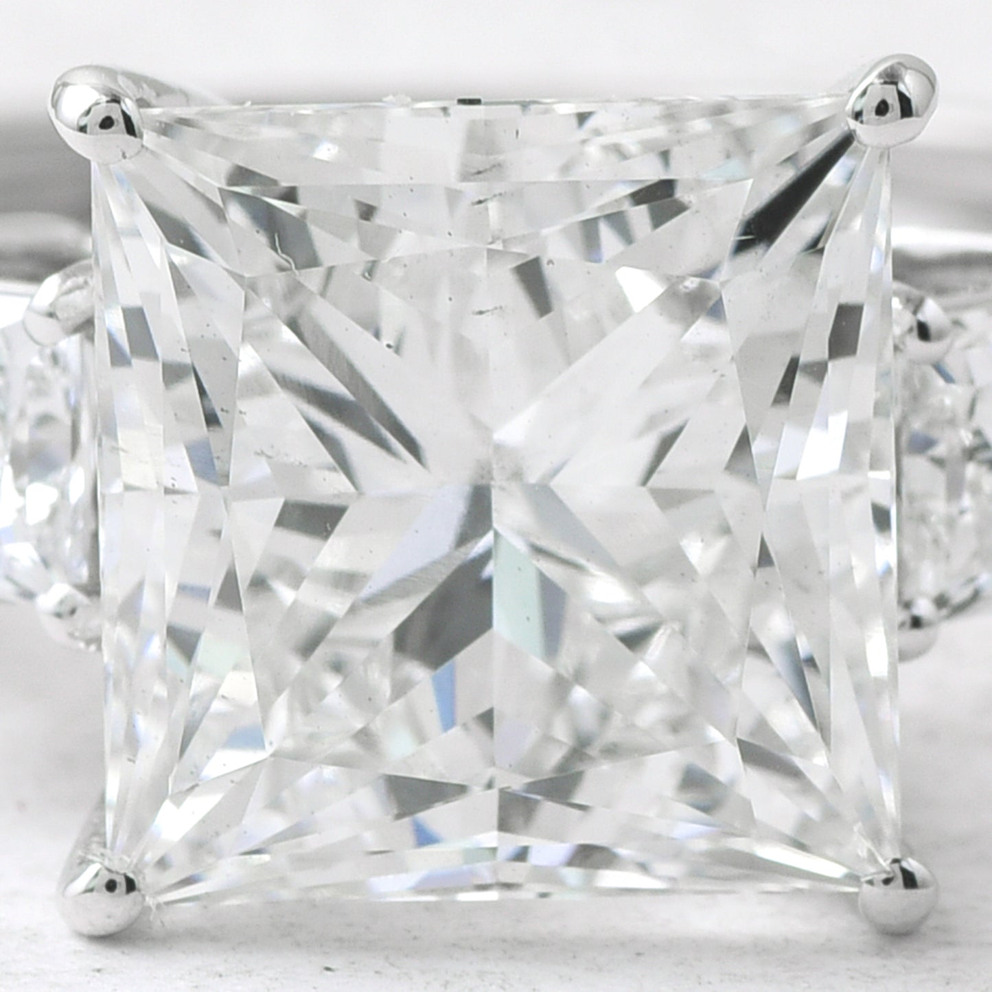 5.27 Ct Princess Lab Grown Diamond 14K Gold Ring
