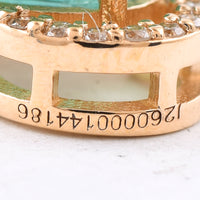 0.96 Ct Oval Natural Emerald 14K Gold Pendant