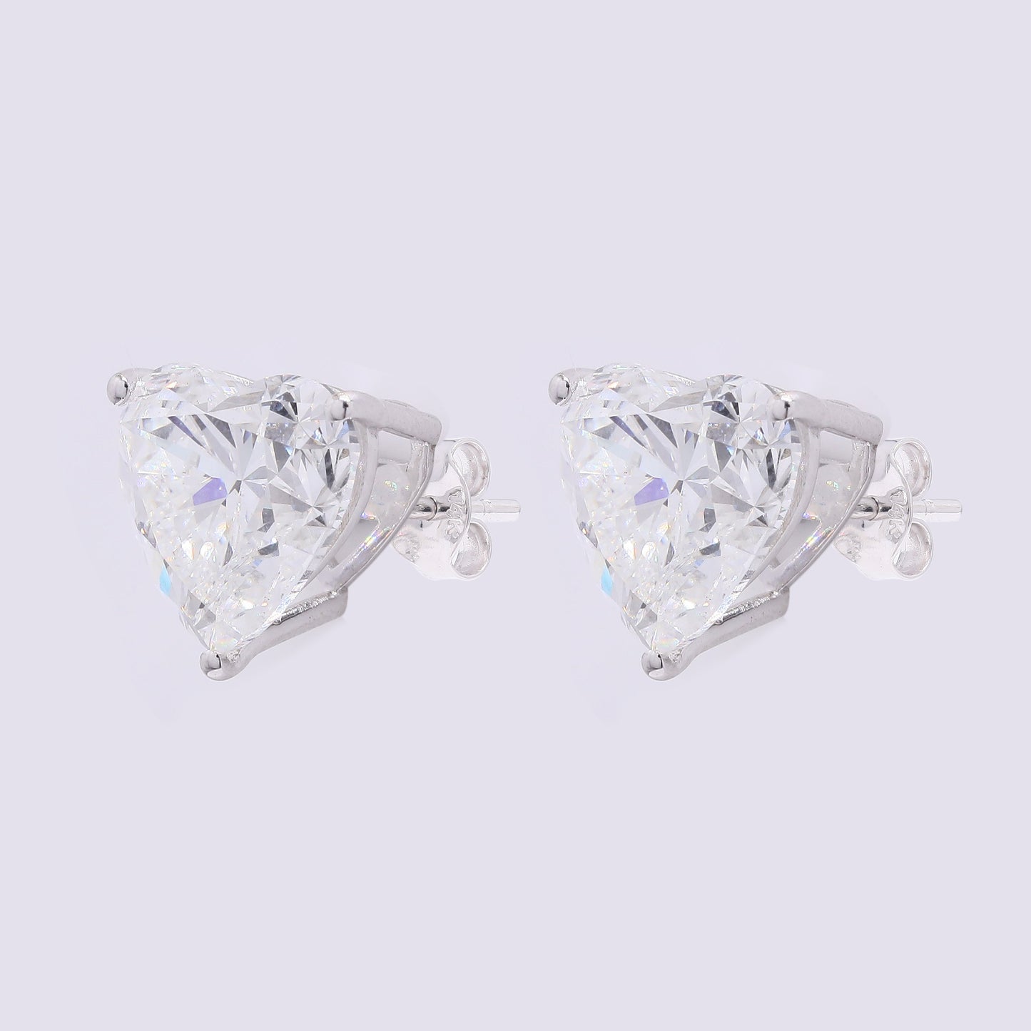 5.94 Carats Lab Grown Diamond 14K Gold Earrings