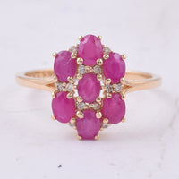 1.83 Ct Oval Natural Ruby 14K Gold Ring