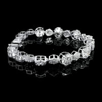 20.69 Ct Round Lab Grown Diamond 14K Gold Bracelet