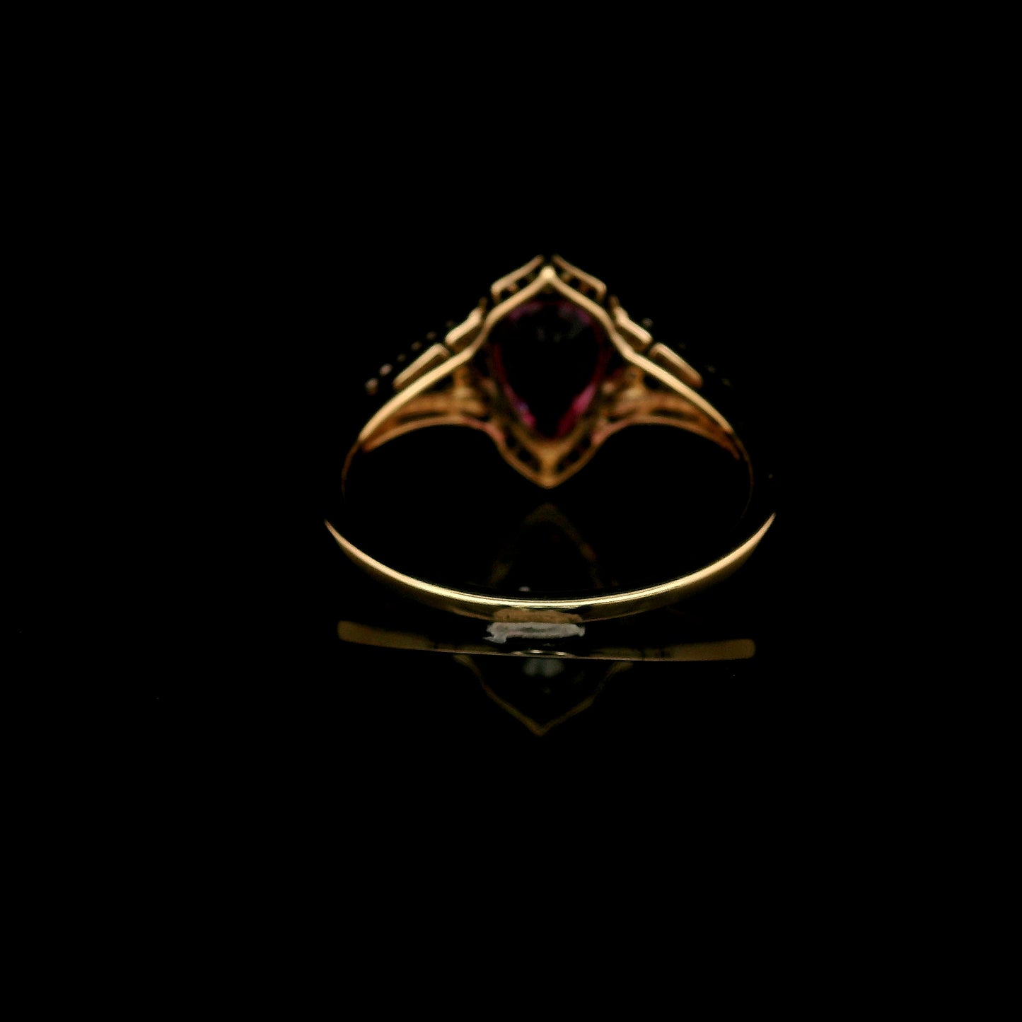 1.93 Ct Pear Mixed Cut Lab Grown Pink Sapphire 14K Gold Ring
