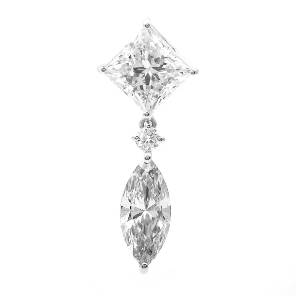 3.10 Carats Lab Grown Diamond 14K Gold Pendant