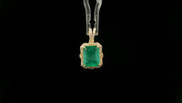 2.60 Ct Octagon Natural Emerald 14K Gold Pendant