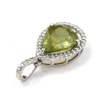 2.41 Ct Pear Mixed Cut Natural Green Sapphire 950 Platinum Pendant