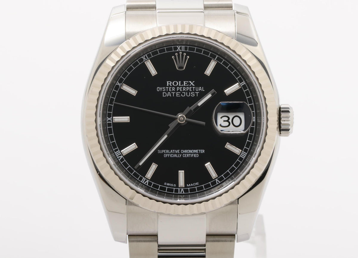 Rolex -116234 - Random Serial Number Datejust Black Men's Automatic Stainless Steel