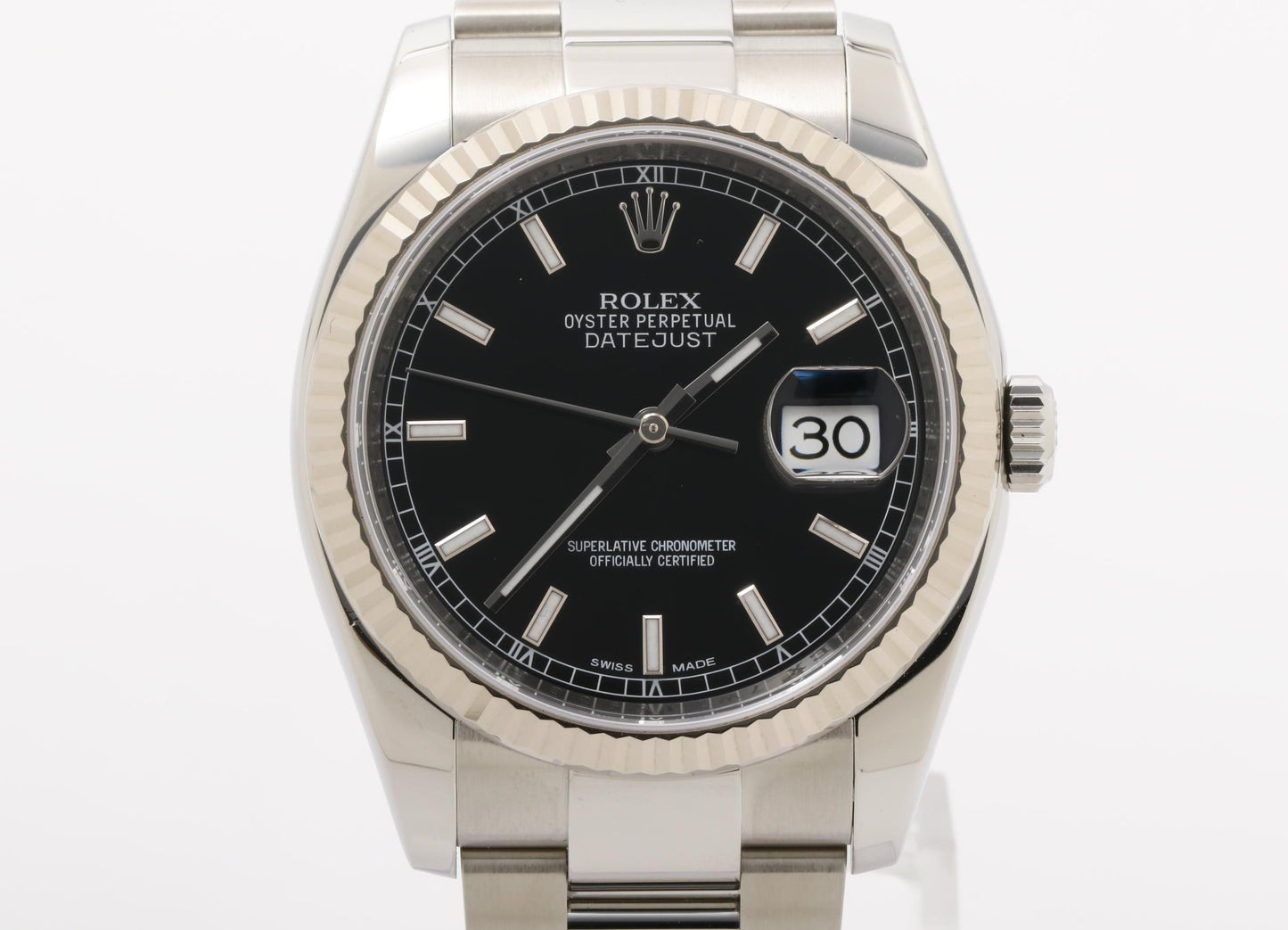 Rolex -116234 - Random Serial Number Datejust Black Men's Automatic Stainless Steel