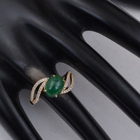 2.32 Ct Oval Emerald 9K Gold Ring